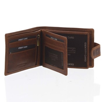 Oblíbená pánská kožená peněženka hnědá - SendiDesign Igeal