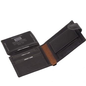 Nejprodávanější pánská kožená peněženka černá - SendiDesign Tarsus