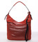 Velká perforovaná dámská kabelka přes rameno červená - Maria C Saghari