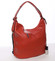 Velká perforovaná dámská kabelka přes rameno červená - Maria C Saghari