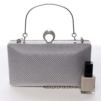 Originální dámské perleťové psaníčko stříbrné - Delami V4900