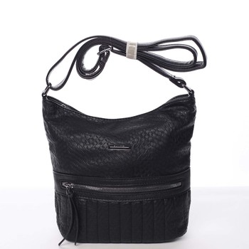 Módní černá dámská crossbody kabelka - Silvia Rosa Santika