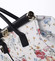 Módní originální dámská kožená kabelka do ruky květinová černá - ItalY Hila