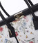 Módní originální dámská kožená kabelka do ruky květinová černá - ItalY Hila