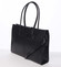 Elegantní a módní dámská kožená kabelka černá - ItalY Alison