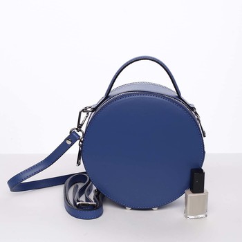 Malá královsky modrá elegantní dámská kožená kabelka - ItalY Husna