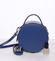 Malá královsky modrá elegantní dámská kožená kabelka - ItalY Husna