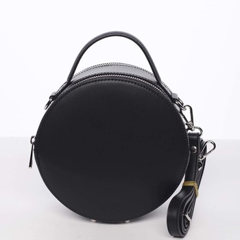 Malá černá elegantní dámská kožená kabelka - ItalY Husna