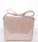 Růžová dámská kožená crossbody kabelka - ItalY Dunya 
