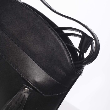 Černá kožená crossbody kabelka - ItalY Marla