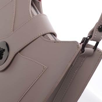 Luxusní dámská kožená kabelka starorůžová - ItalY Fatima