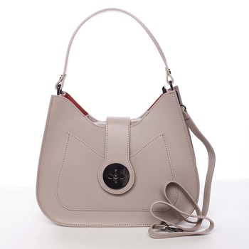 Luxusní dámská kožená kabelka starorůžová - ItalY Fatima