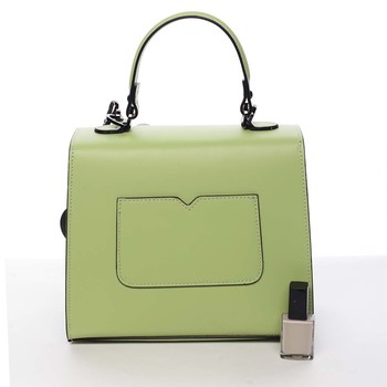 Exkluzivní módní dámská kožená kabelka zelená - ItalY Bianka