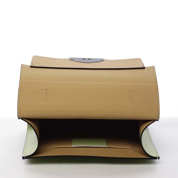 Exkluzivní módní dámská kožená kabelka zelená - ItalY Bianka