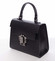 Exkluzivní módní dámská kožená kabelka černá - ItalY Bianka