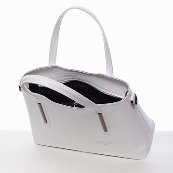 Menší kožená kabelka bílá - ItalY Alex