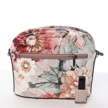 Dámská kožená crossbody kabelka pudrová - ItalY Tracy