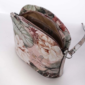 Dámská kožená crossbody kabelka pudrová - ItalY Tracy