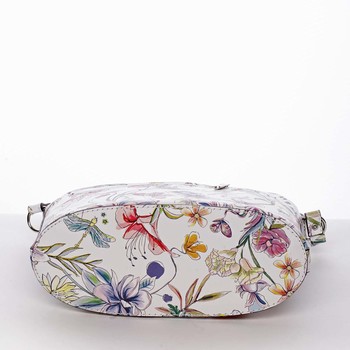 Dámská kožená crossbody kabelka barevná květinová - ItalY Tracy