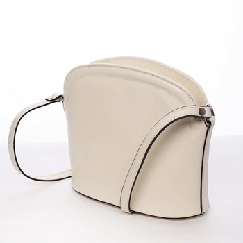 Dámská kožená crossbody kabelka béžová - ItalY Tracy