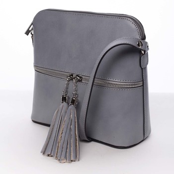 Módní dámská kožená crossbody kabelka světle modrá - ItalY Farzana
