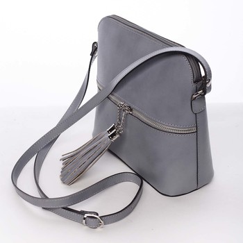 Módní dámská kožená crossbody kabelka světle modrá - ItalY Farzana