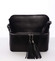 Módní dámská kožená crossbody kabelka černá - ItalY Farzana
