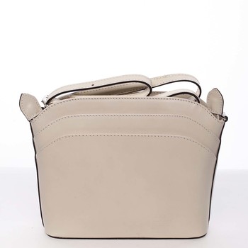 Dámská kožená crossbody kabelka béžová - ItalY Heidi