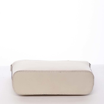 Dámská kožená crossbody kabelka béžová - ItalY Heidi