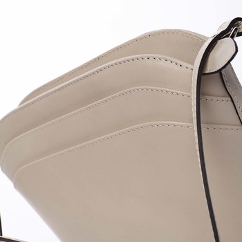 Dámská kožená crossbody kabelka béžová - ItalY Heidi