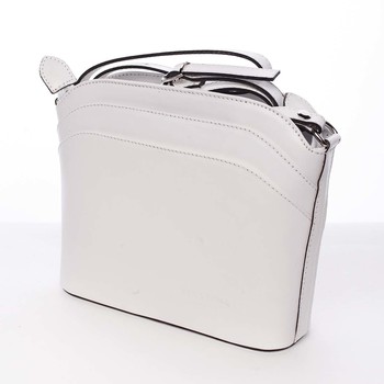 Dámská kožená crossbody kabelka bílá - ItalY Heidi