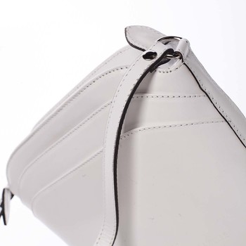Dámská kožená crossbody kabelka bílá - ItalY Heidi