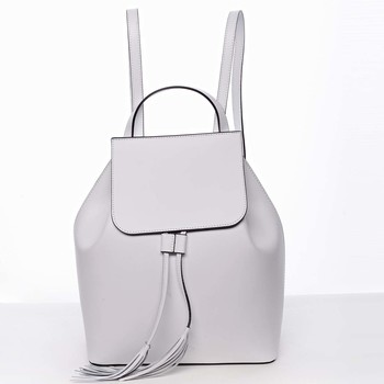 Luxusní dámský batoh bílý kožený - ItalY Adelpha