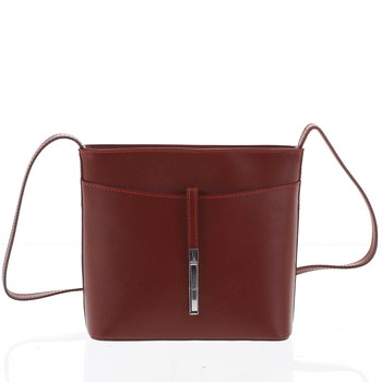 Dámská kožená crossbody kabelka červená - ItalY Aneta