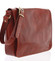 Větší pracovní kožená taška červená - ItalY Equado Achilles