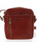 Kvalitní červená kožená pánská taška přes rameno - ItalY Sollis