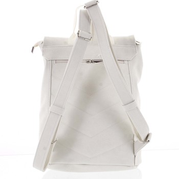 Větší měkký dámský moderní krémově bílý batoh - Ellis Elizabeth JR
