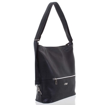 Módní dámská kabelka batoh černá se vzorem - Ellis Patrik