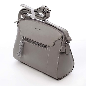 Malá šedá elegantní crossbody kabelka - David Jones Sheer