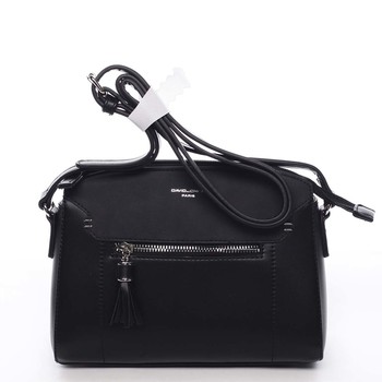 Malá černá elegantní crossbody kabelka - David Jones Sheer