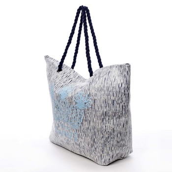 Modrá unikátní plážová taška - Delami Happy