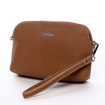 Malá jednoduchá crossbody kabelka psaníčko světle hnědá - David Jones Rhazye