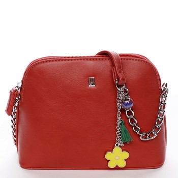 Malá elegantní crossbody kabelka červená - David Jones Trina