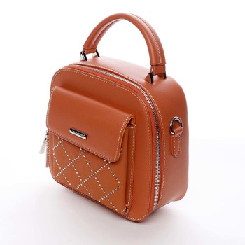 Luxusní malá dámská kabelka do ruky oranžová - David Jones Stela