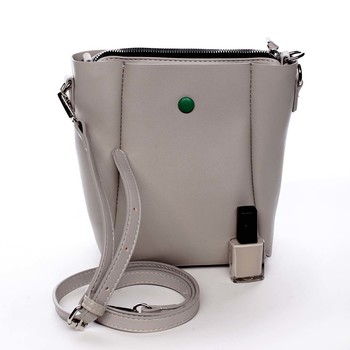 Módní malá béžově šedá crossbody kabelka - David Jones Raline