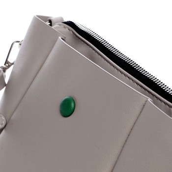 Módní malá béžově šedá crossbody kabelka - David Jones Raline