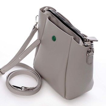 Módní malá béžově šedá crossbody kabelka - David Jones Raline