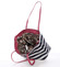 Originální poloslámová kabelka přes rameno malinově červená - David Jones Nurrse