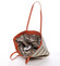 Originální poloslámová kabelka přes rameno oranžová - David Jones Nurrse