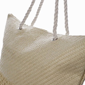 Luxusní plážová taška béžová - Delami Straw